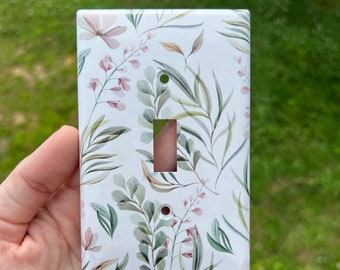 Floral Greenery Light Switch Cover