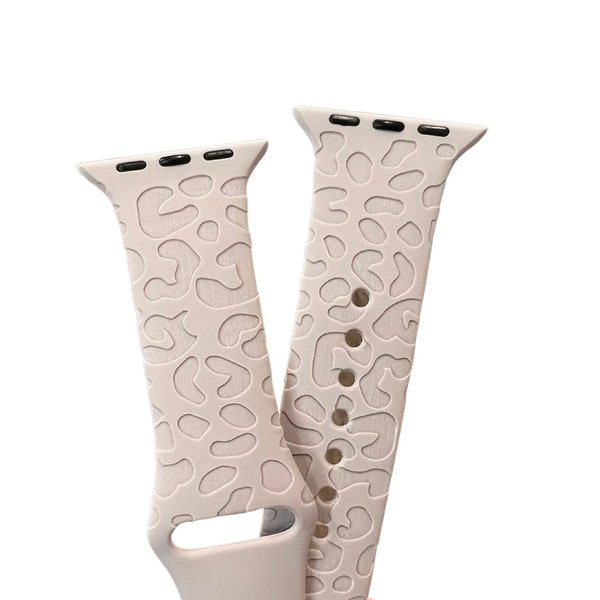 Leopard Engraved Watch Band