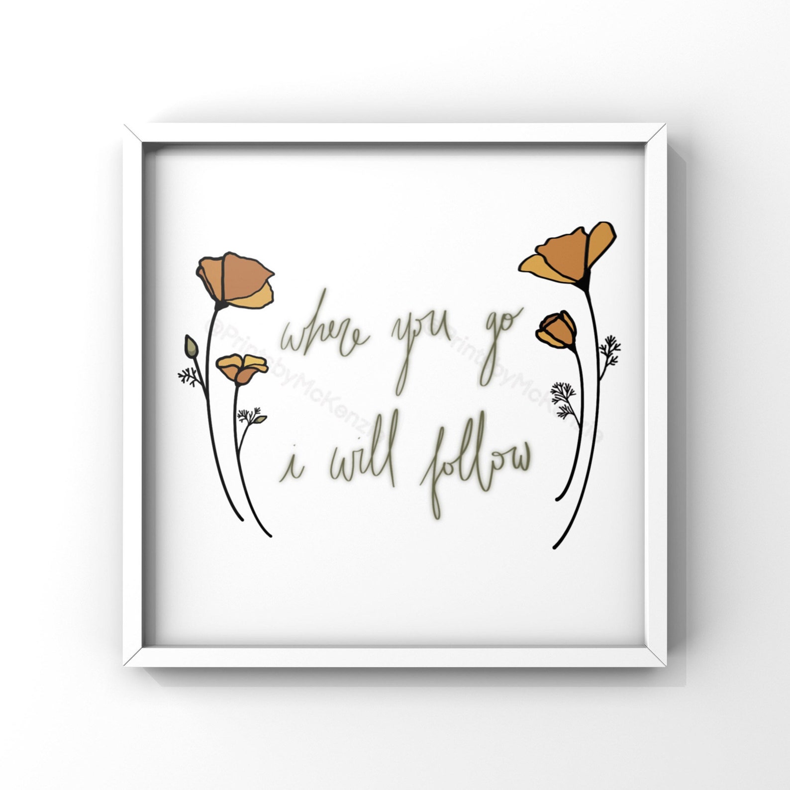 Where you go i will follow etsy