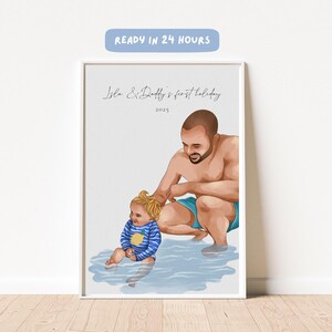 Ritratto di famiglia, ritratto di coppia, ritratto ad acquerello personalizzato, acquerello personalizzato disegnato a mano, regalo di compleanno e anniversario, decorazione da parete