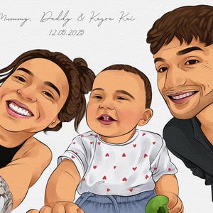 Ritratto personalizzato da foto, dipinto ad acquerello da foto, regalo personalizzato per papà, regalo per anniversario di matrimonio, ritratto ad acquerello personalizzato