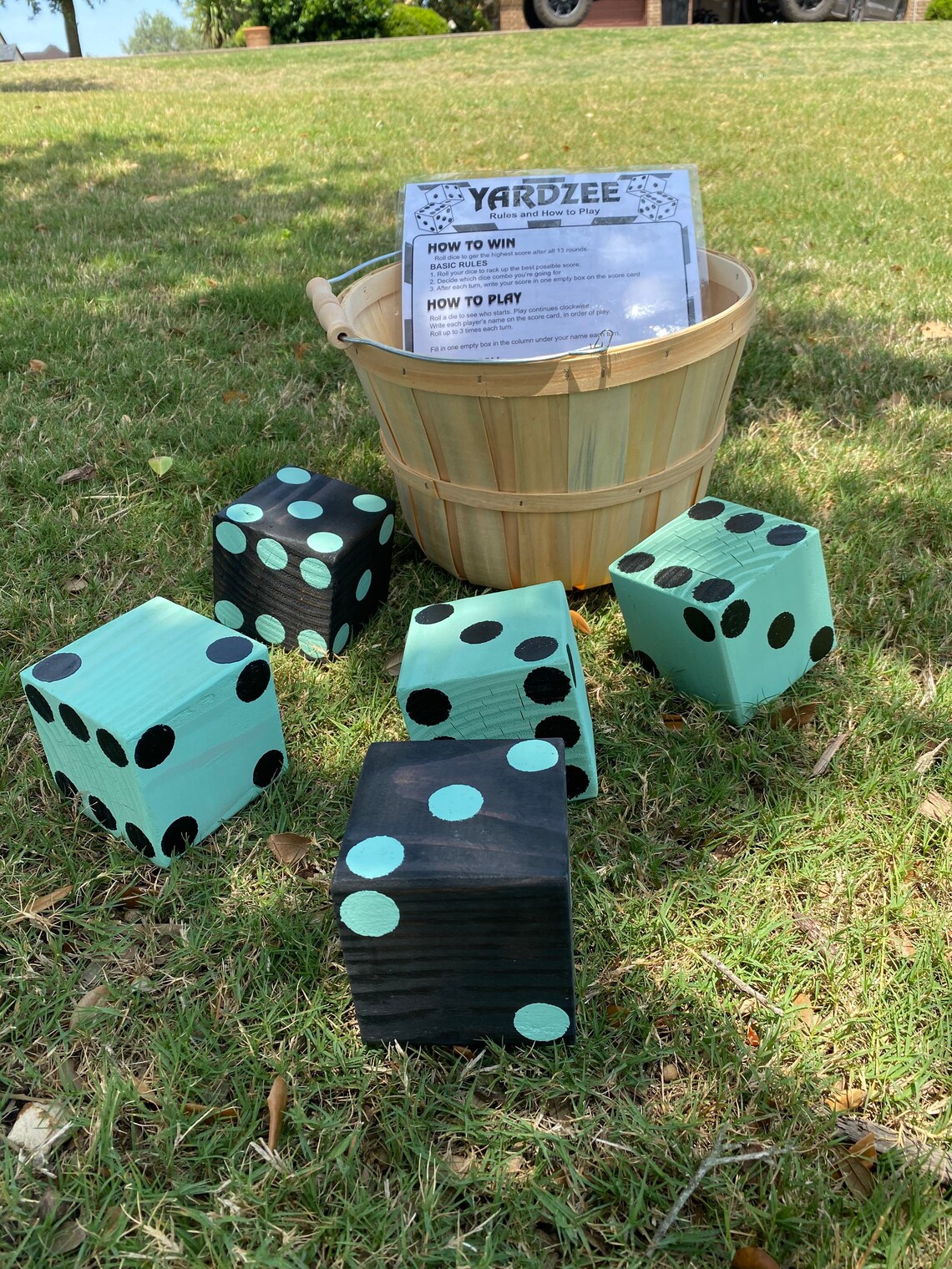 Backyard Yardzee Yahtzee Backyard Yahtzee Yard Yahtzee Etsy