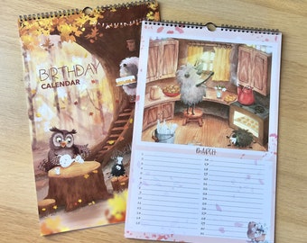 Illustrated Birthday Calendar