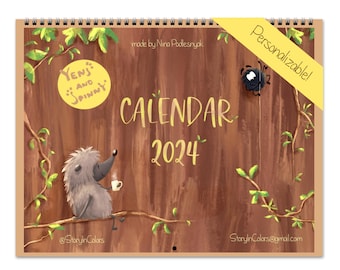 2024 Illustrated Wall Calendar