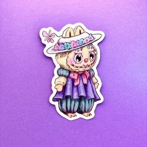 Labubu Sticker (Waterproof) Clown Shiny Holographic vinyl popmart