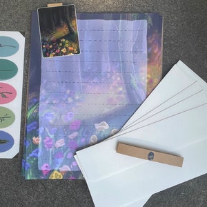 Conjunto de papelaria Floral Tulip Fields para escrever cartas