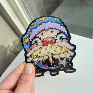 Mr. Sandman Clown Cosmic Glitter Sticker Waterproof