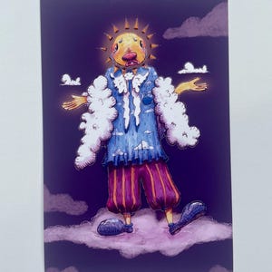 Sad Sunshine Clown Mini Print Glossy 4x6in