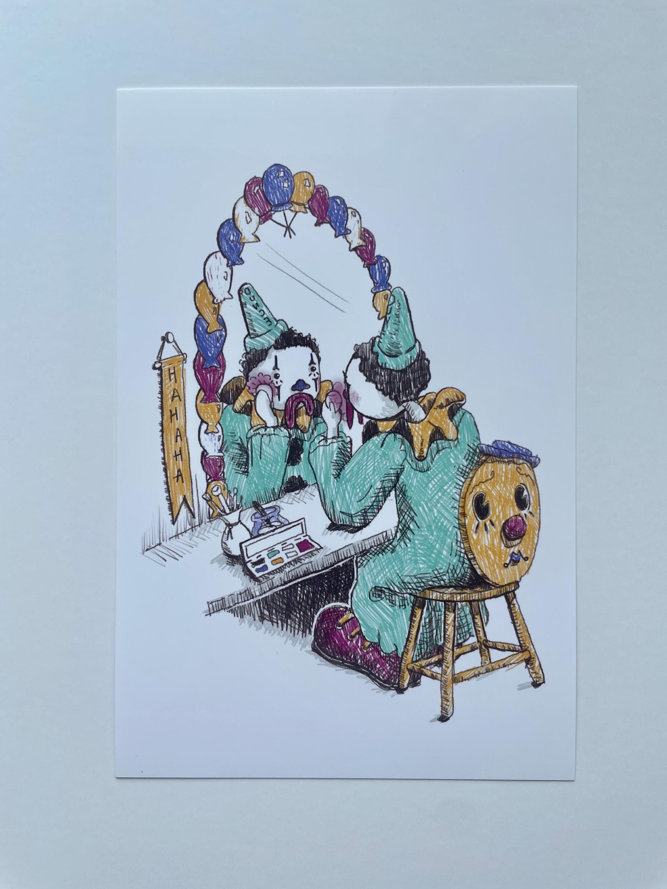 Clown Makeup Mirror Miniprint 4x6in Glossy - Etsy