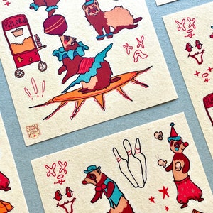 Stickervel (waterdicht vinyl) Circusclown fretten
