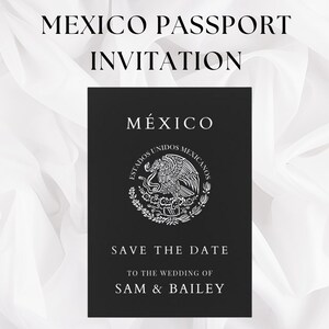 Mexiko Save the Date, Passport Einladung, Hochzeit in Mexiko, Hochzeit in Mexiko, Hochzeitseinladung, Save The Date, Vorlage