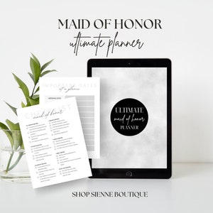 Maid of Honor Planner, Ultimate Planner, Digital Maid of Honor Planner, Digital Planner, Wedding, MOH, Organized Wedding