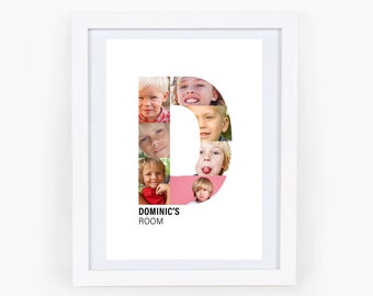 Alphabet themed kids photo collage