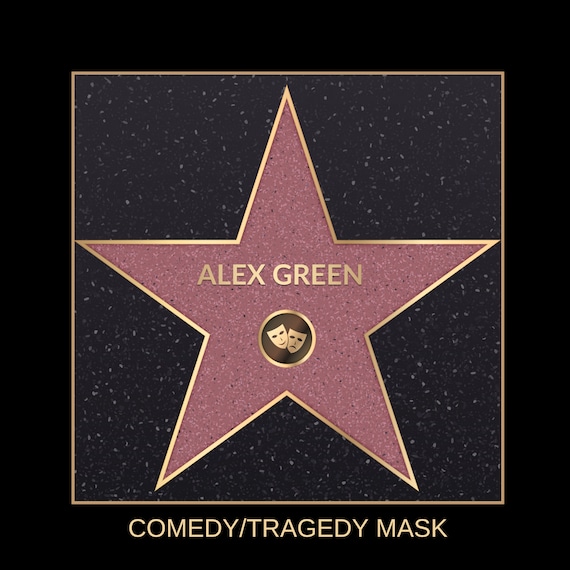 Personalized Hollywood Star of Fame Art, Custom Name Print - Etsy