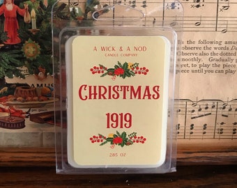 Christmas 1919 Old Fashioned Christmas Wax Melt, 3oz Holiday Clamshell