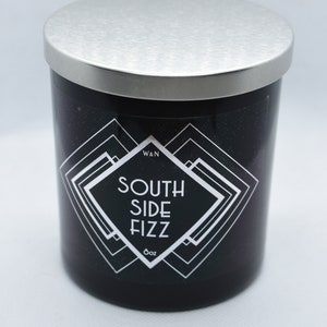 South Side Fizz Cocktail Candle | 1920s Prohibition Speakeasy Cocktail 8oz Candle