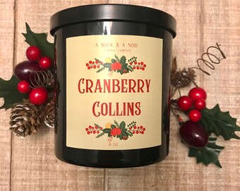 クランベリーコリンズ 8オンス クリスマスホリデーキャンドル