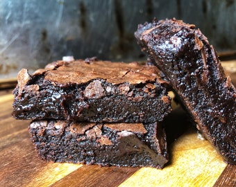 Chewy Chocolate Brownies/ Brownie Bars/ Homemade brownies/ brownies from scratch/ Bars/ Brownie Gift Box