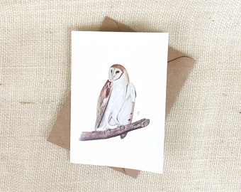 Barn Owl Notecard, blank inside