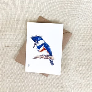 Belted Kingfisher Notecard, blank inside
