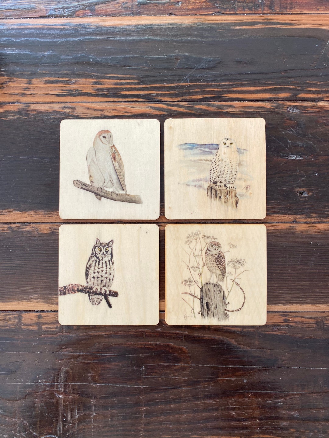 Owl Coasters Etsy Australia