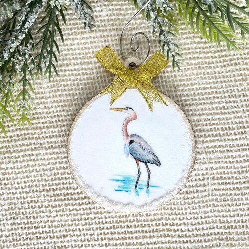 Great Blue Heron Ornament Christmas Ornament Bird Ornament Etsy