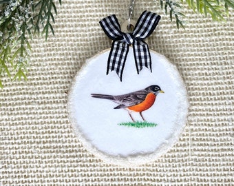 Bird Ornament - American Robin