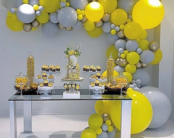 Yellow Gray Party Etsy