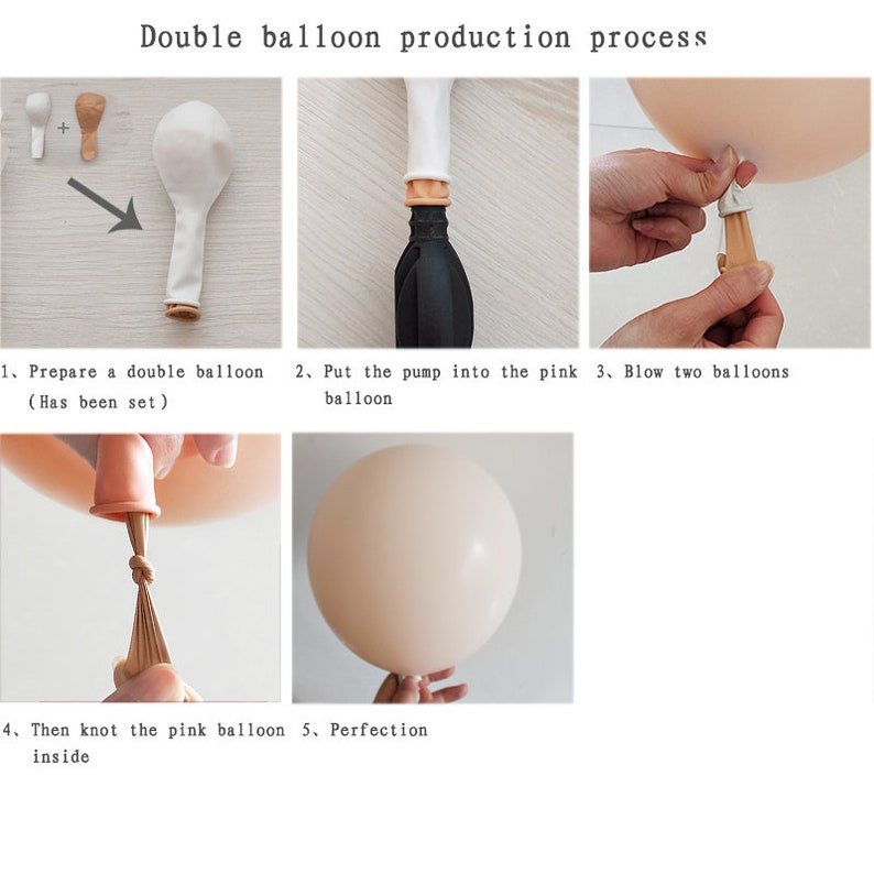 DIY 82pcs Double Cream peach White balloon garland kit Blush balloon arch Wedding Backdrop Birthday Party bridal shower latex Decoration image 7
