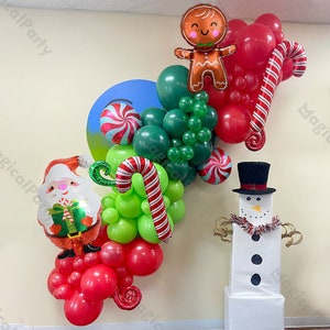 86pcs Matte Green Red Balloons Arch Kit Santa Claus Gingerbread Christmas Home Decor Baby Shower Gender Reveal 1st Birthday Backdrop