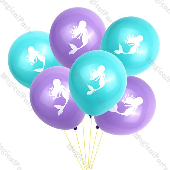 Zeemeermin Verjaardagsset – 16 Borden, Bekers, Servetten, Rietjes, Slinger, Ballonnen En Taarttoppers!