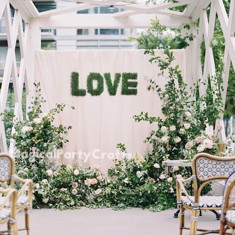 Greenery LOVE Engagement Party Background Wedding Hang Wall | Etsy