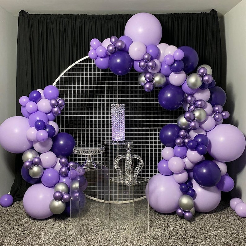 140pcs purple balloon garland arch kit Dark purple light Etsy