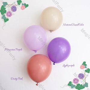 4-16ft DIY Retro Balloons Dusk Pink Purple Natural Sand Balloon Baby Shower Birthday Boho Bridal Shower Wedding Anniversary Decoration