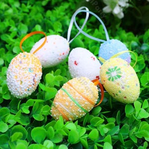6pcs Easter Personalized Eggs Ornaments Cute Easter Hanging Decoration Easter Gift Decorative Egg Ornament Easter Tree Seasonal Gift Decor