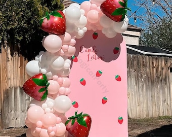 118pcs Sweet Summer Balloon Arch Strawberry Birthday Berry Baby Girl Shower Gender Reveal Tropical Fruit Party
