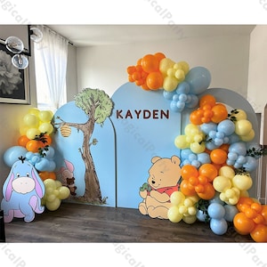 142 pz Macaron Blu Giallo Palloncino Ghirlanda Kit Bambini Anniversario Palloncini Baby Shower Genere Rivelare Forniture per Feste di Compleanno