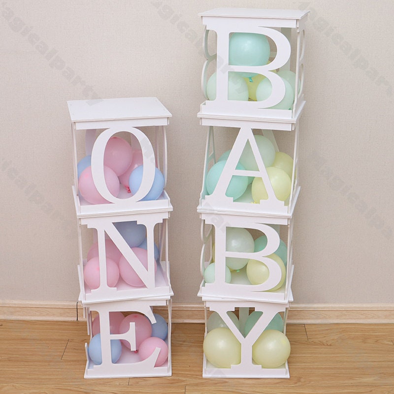 6-Pack ABC Friend Street Party Decoration Boxes - 30x30cm Alphabet Back To School & Birthday Decor - View #2