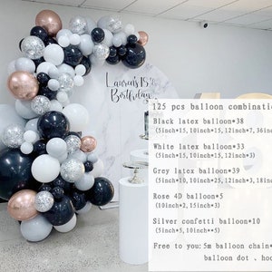 thumbnail image 2 of Red Black Balloons Garland Kit Bridal Baby Shower Birthday Wedding Valentines Day Party Decorations I.575390121 2 of 12