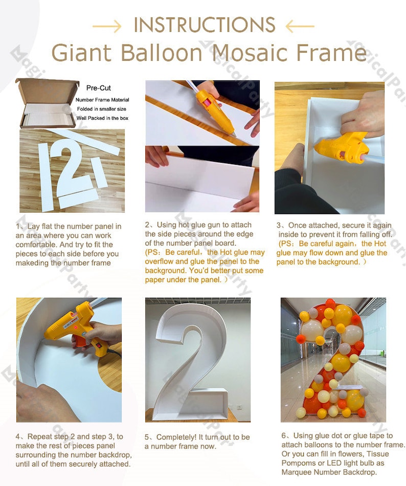 PRECUT Mosaic Letter Balloon Frame Gaint AZ Foam Board Etsy