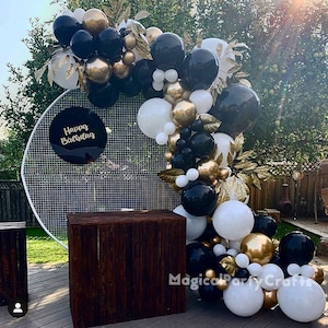 Mini Gold and Black Balloon Cake Topper, Black Balloon Topper, Gold Balloon  Cake Topper, Mini Cake Garland, Mini Balloon Garland