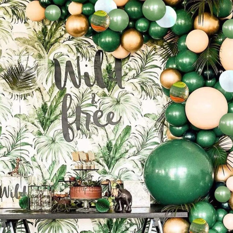 Forest Theme Party Decoration 148Pcs 10Inch Green and | Etsy