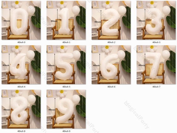 mini mylar number balloons