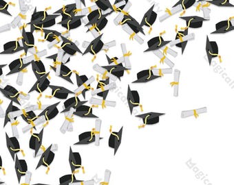 100 piezas de confeti para birrete de graduación, decoración festiva de mesa para fiesta de graduación, accesorio de celebración, trozos de papel para la noche de graduación.
