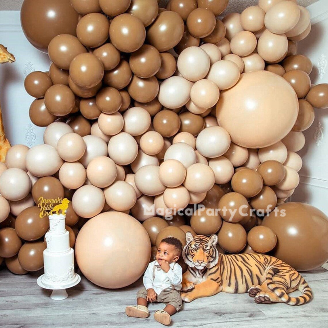 165pcs Natural Doubled Apricot Ballons Garland Arch Coffee Etsy