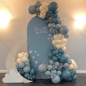 Kit ghirlanda di palloncini a forma di luna, 145 pezzi, per baby shower, rivelazione del sesso, compleanno, matrimonio, decorazioni per feste per bambini