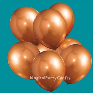 Palloncini in metallo cromato color rame da 12 pollici, palloncini in lattice color rame metallizzato per bambini, feste di compleanno, matrimoni, baby shower, decorazioni per la laurea