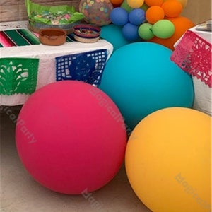 36&quot; Jumbo Latex Balloons | Hot Pink | Magenta | Teal Blue | Aqua Blue | Lemon Yellow for Balloon Decor Arch Organic Garland Bouquet