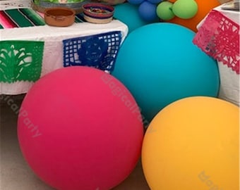 36" Jumbo Latex Balloons | Hot Pink | Magenta | Teal Blue | Aqua Blue | Lemon Yellow for Balloon Decor Arch Organic Garland Bouquet