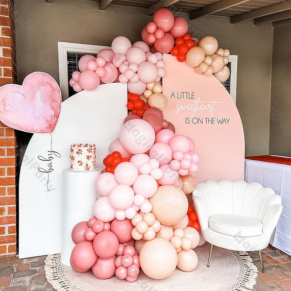 158pcs Colorful Balloon Arch Kit Red Black White Balloons Garland for  Gender Reveal Wedding Birthday Baby Shower Home Decoration Accessories 